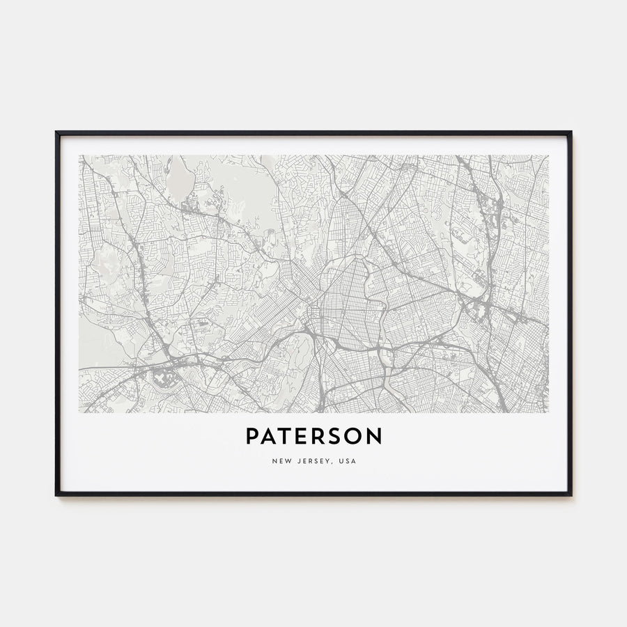 Paterson Map Landscape Poster