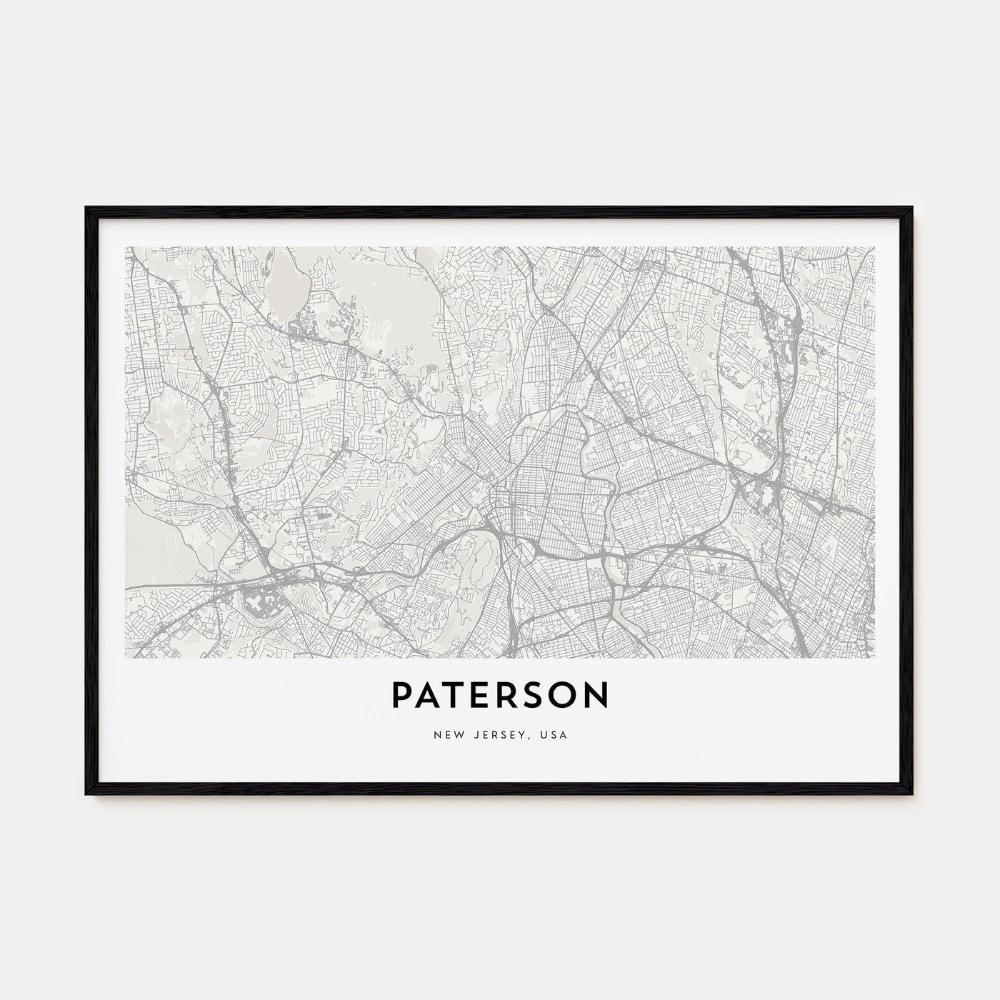 Paterson Map Landscape Poster