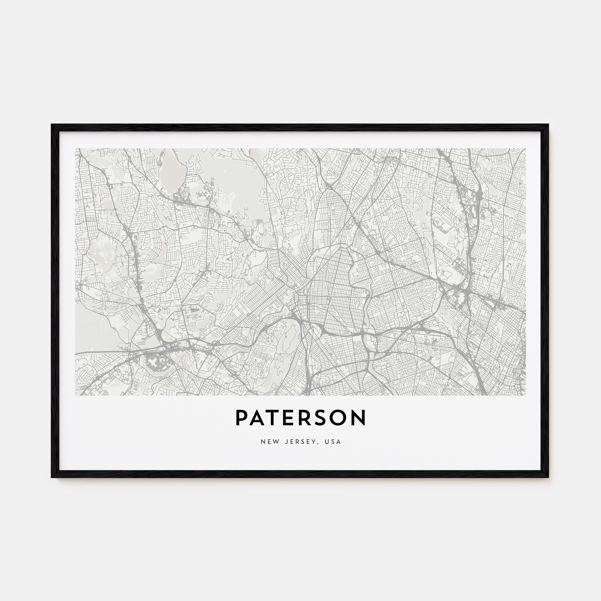 Paterson Map Landscape Poster
