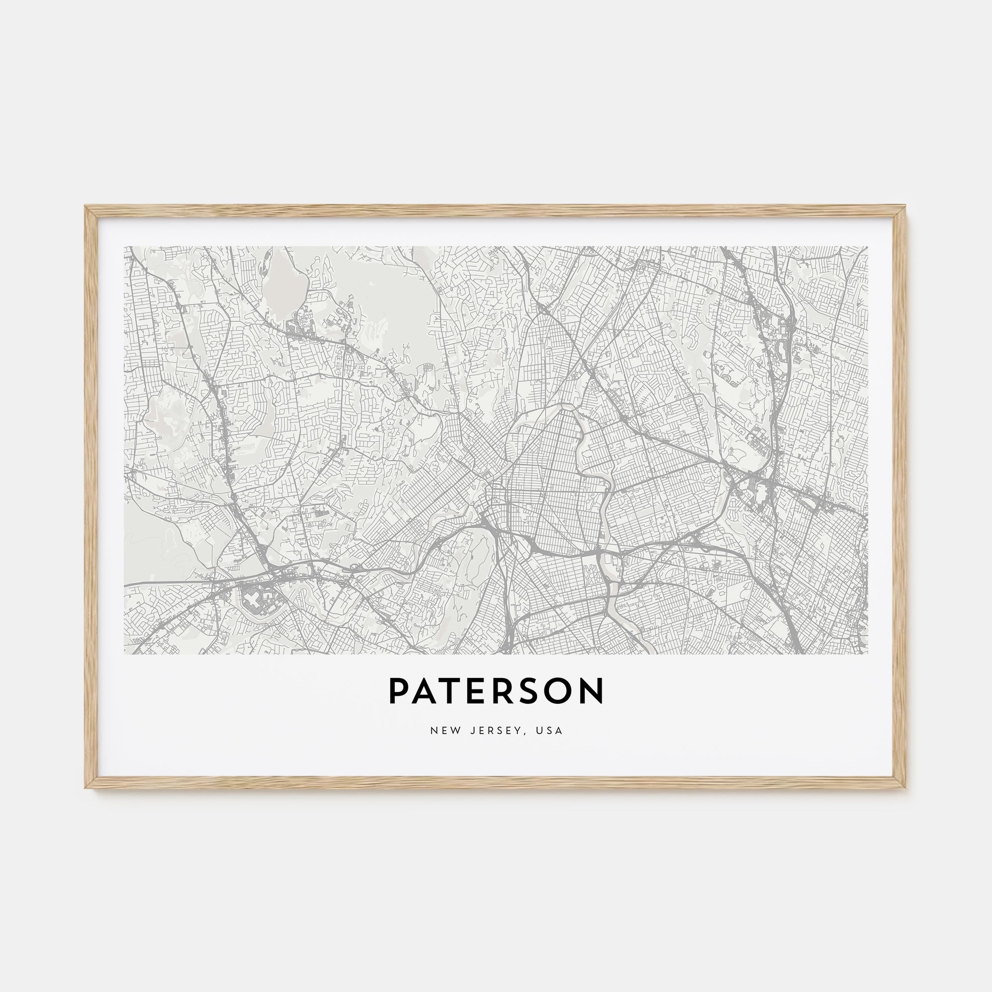 Paterson Map Landscape Poster