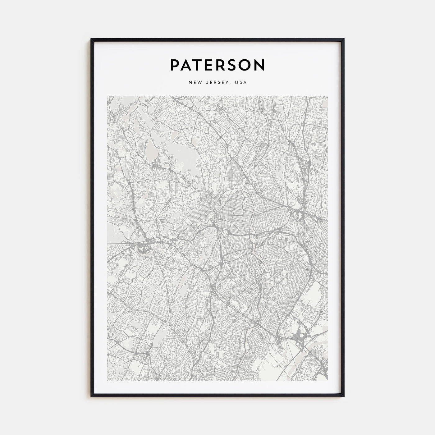Paterson Map Portrait Poster