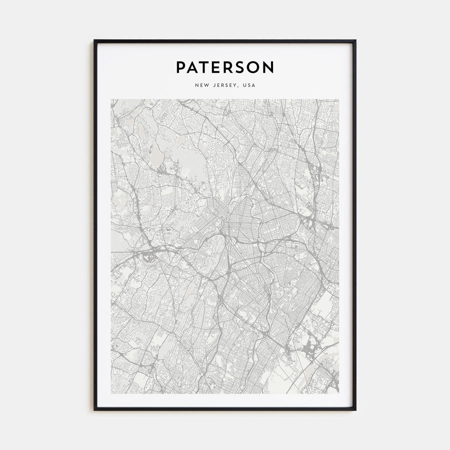 Paterson Map Portrait Poster