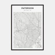 Paterson Map Portrait Poster