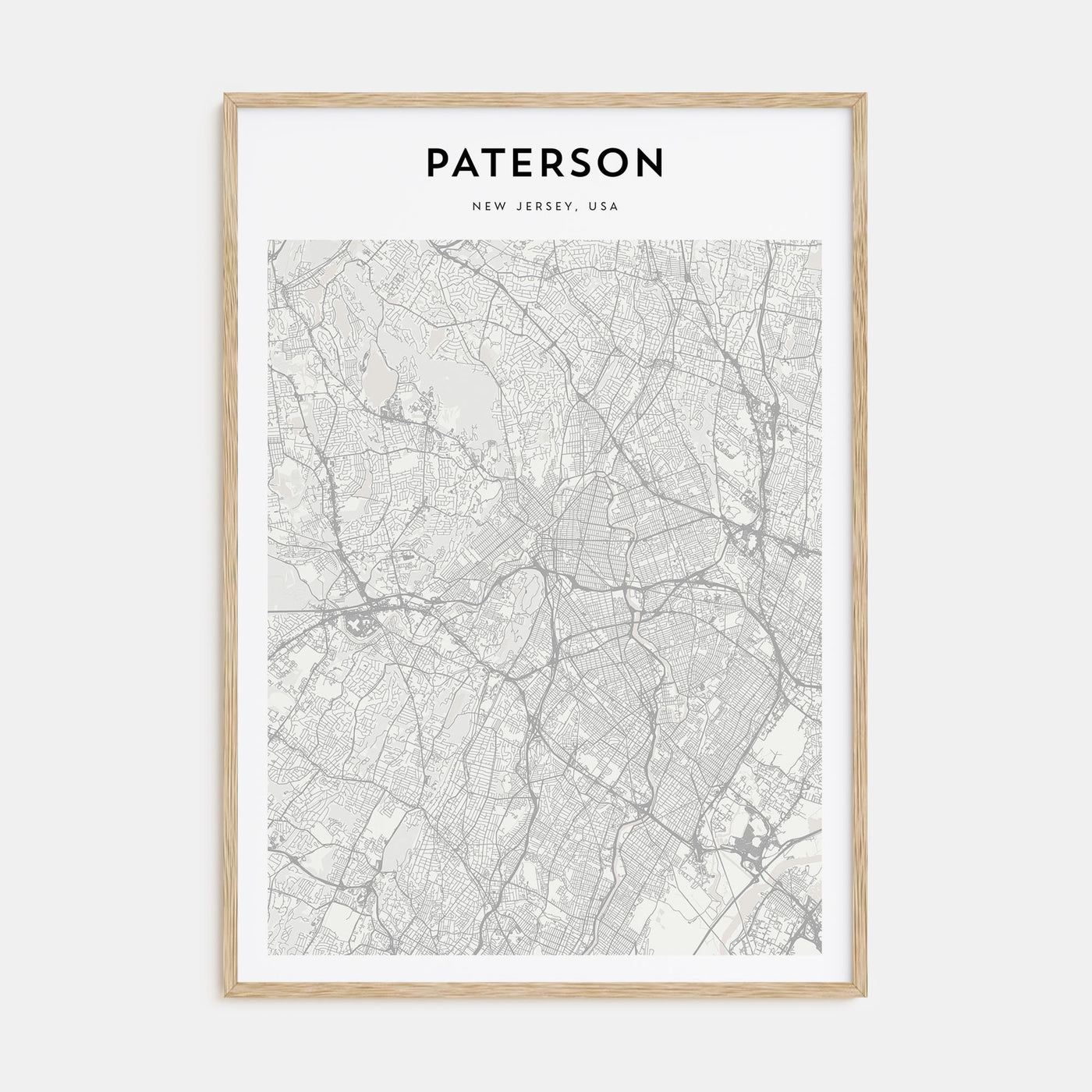 Paterson Map Portrait Poster