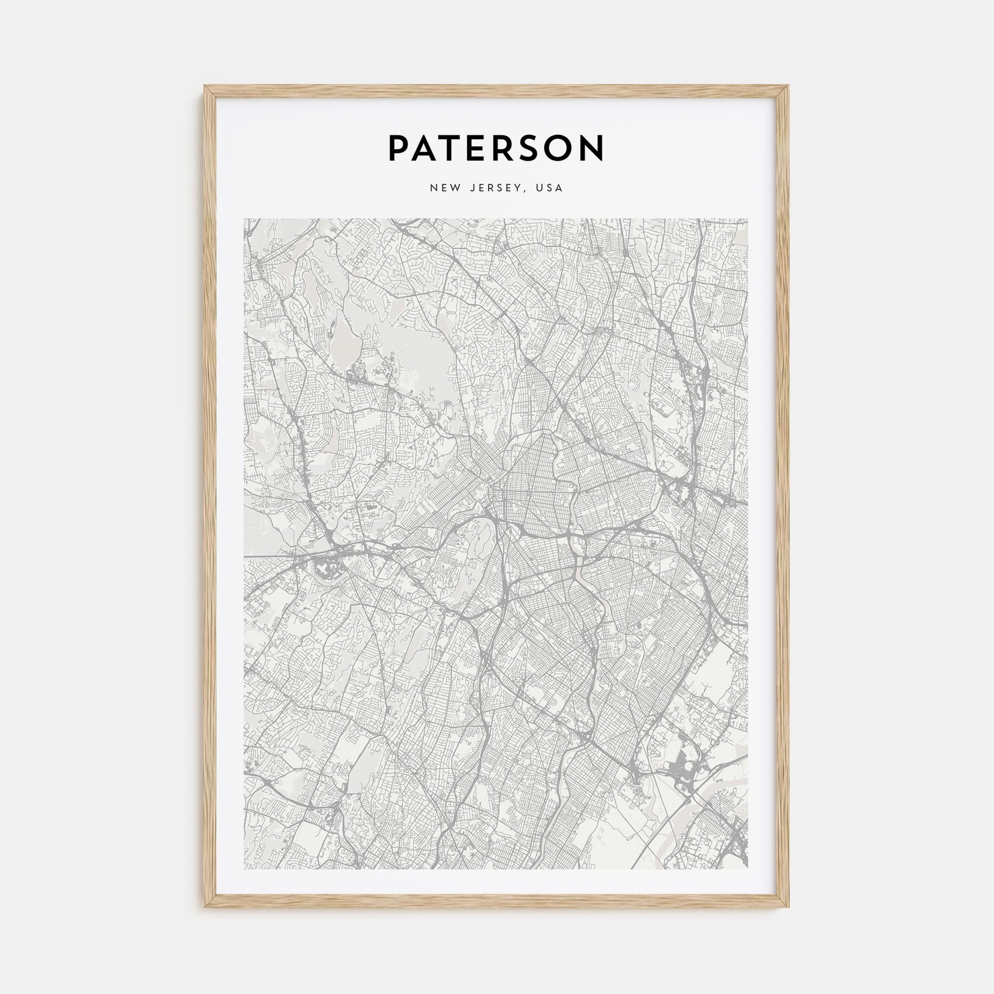 Paterson Map Portrait Poster