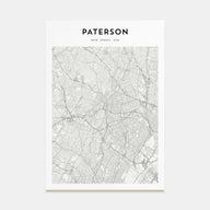 Paterson Map Portrait Poster
