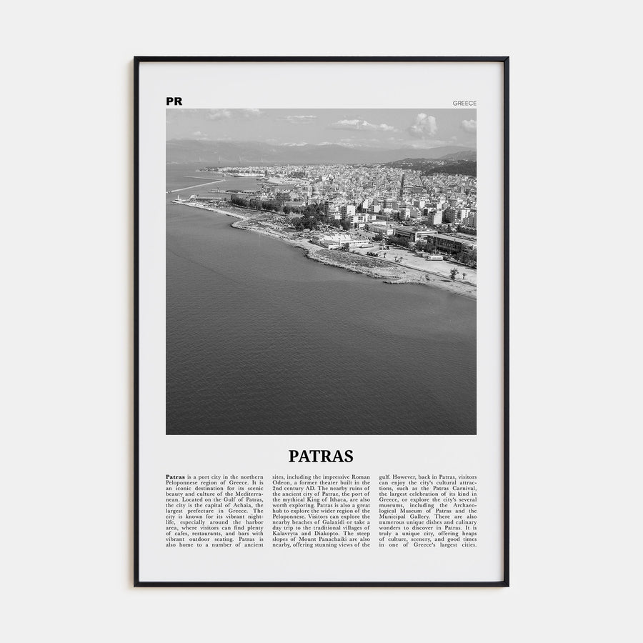Patras Travel B&W Poster