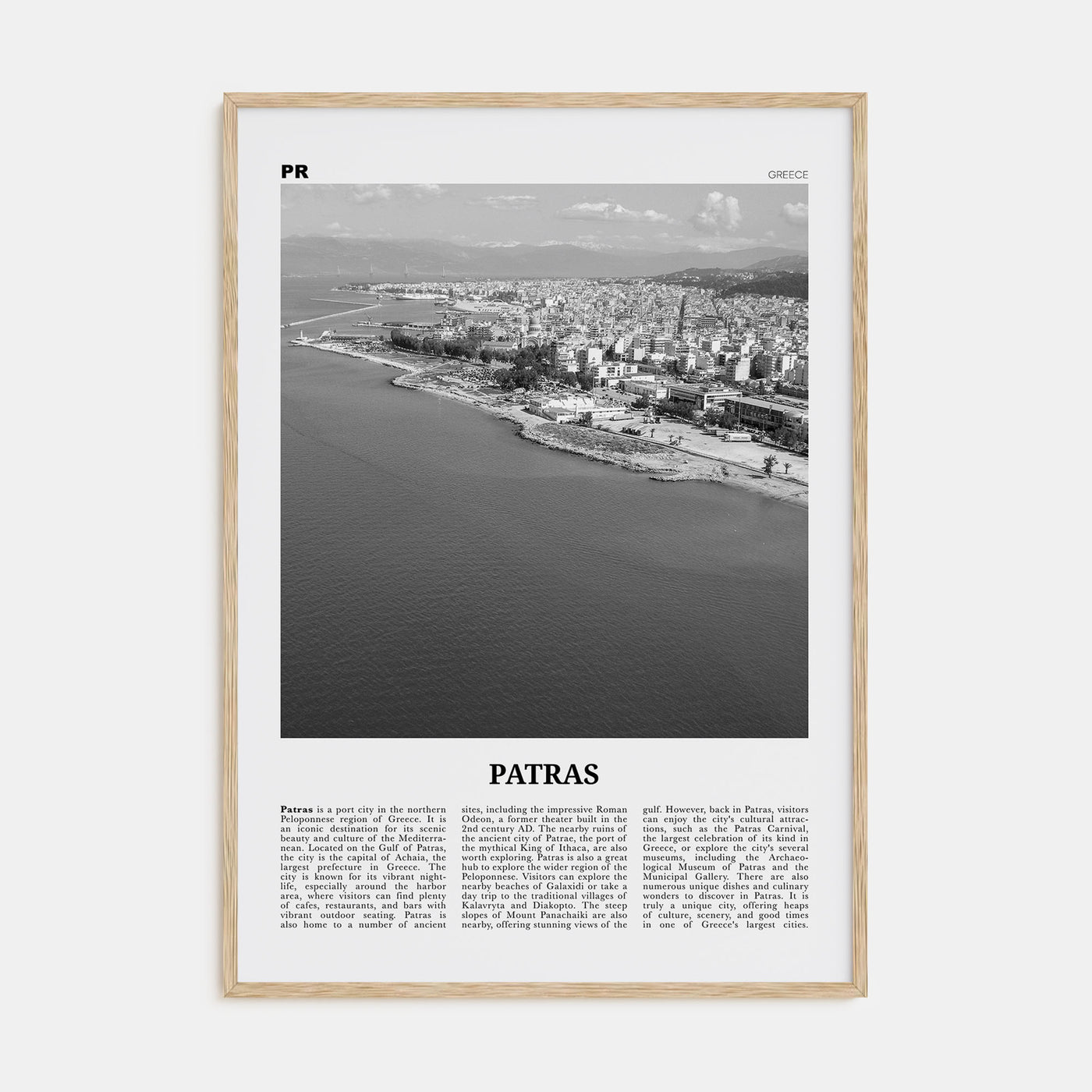 Patras Travel B&W Poster
