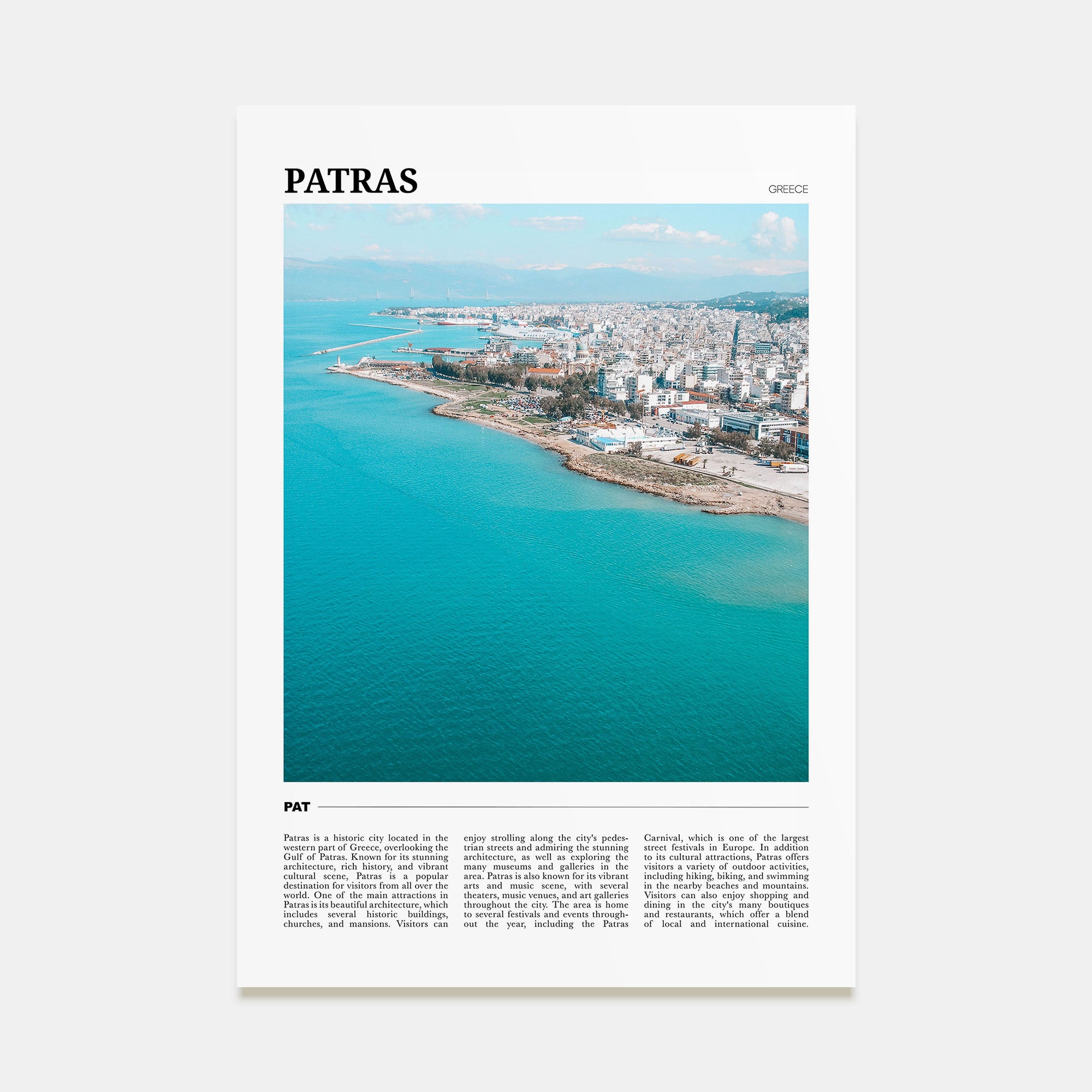 Patras Travel Color Poster