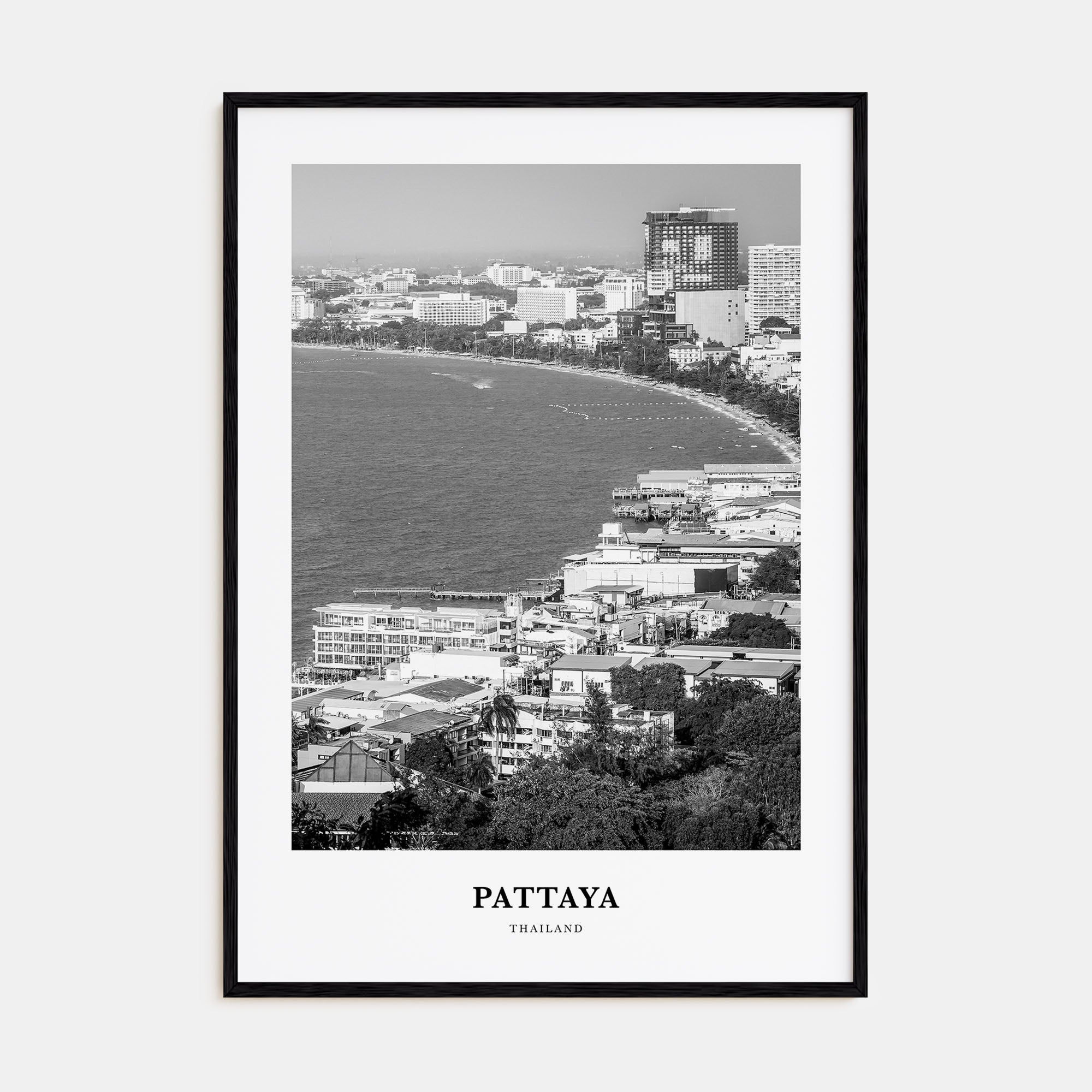Pattaya Portrait B&W Poster