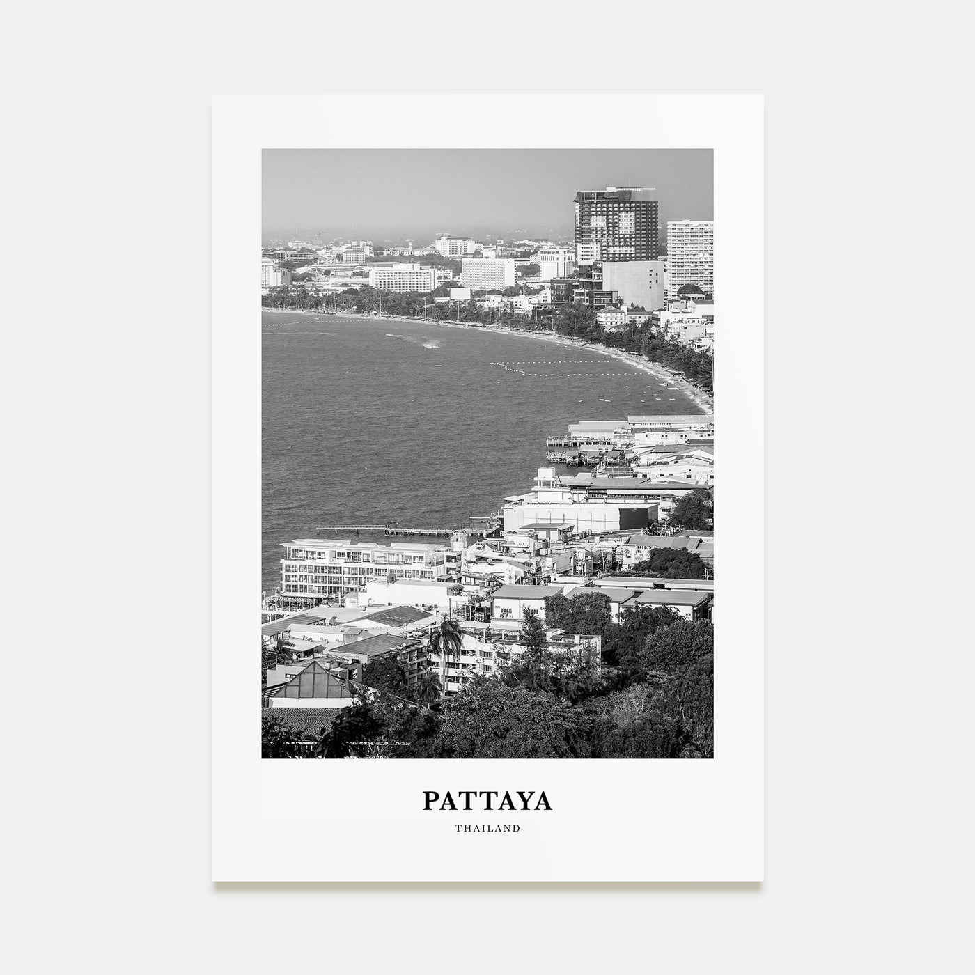 Pattaya Portrait B&W Poster