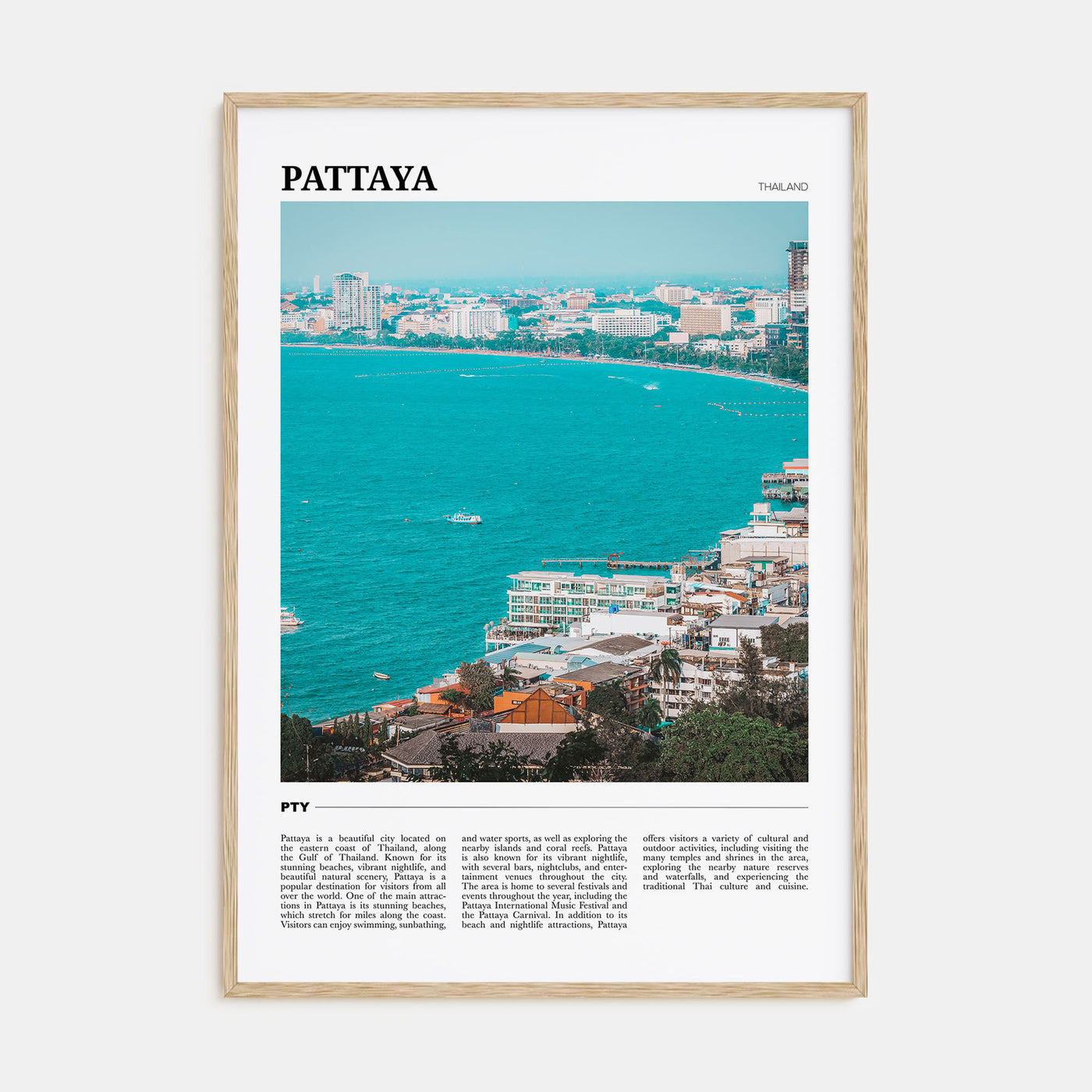 Pattaya Travel Color Poster
