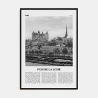 Pays de la Loire Travel B&W Poster