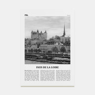 Pays de la Loire Travel B&W Poster