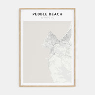 Pebble Beach Map Portrait Poster