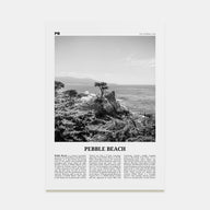 Pebble Beach Travel B&W Poster