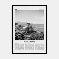 Pebble Beach Travel B&W Poster
