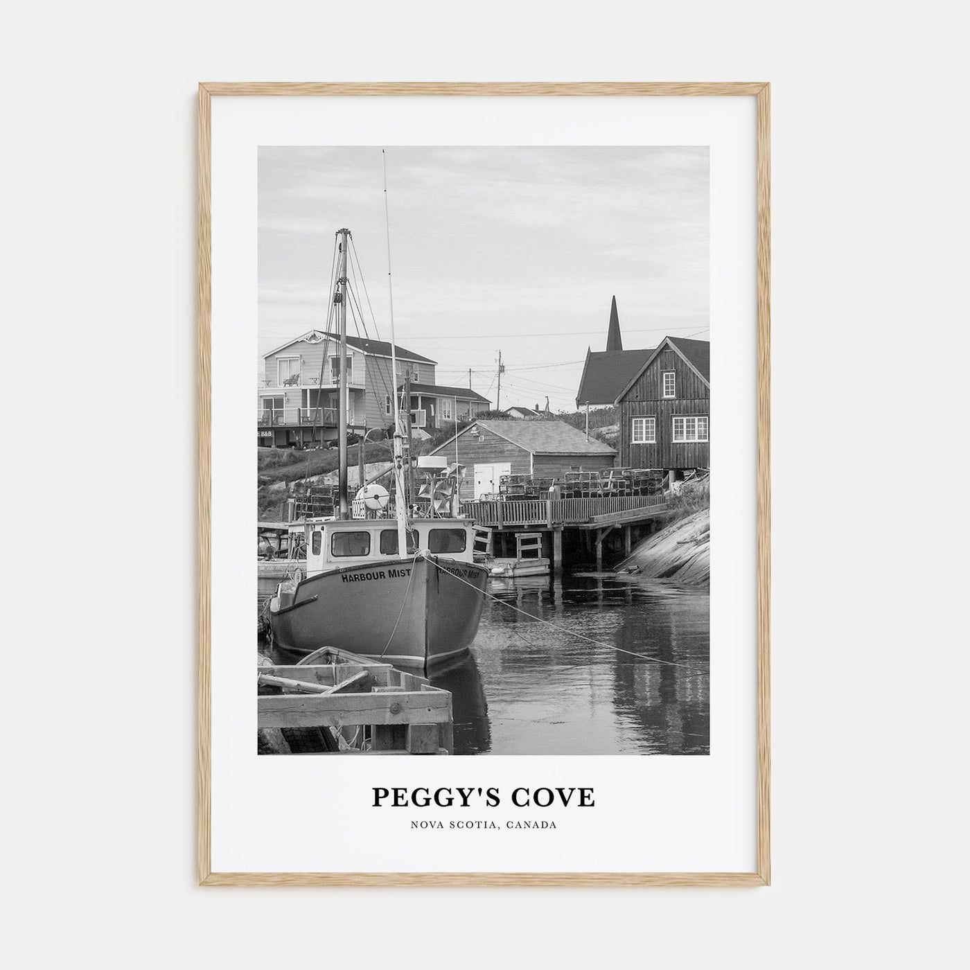 Peggy's Cove Portrait B&W Poster