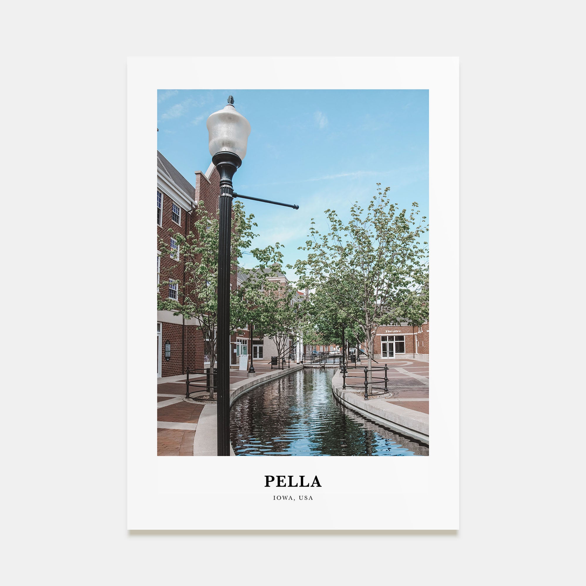 Pella, Iowa Portrait Color Poster