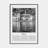 Pella, Italy Travel B&W Poster