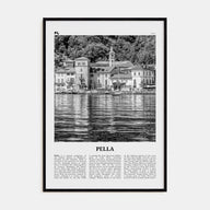 Pella, Italy Travel B&W Poster