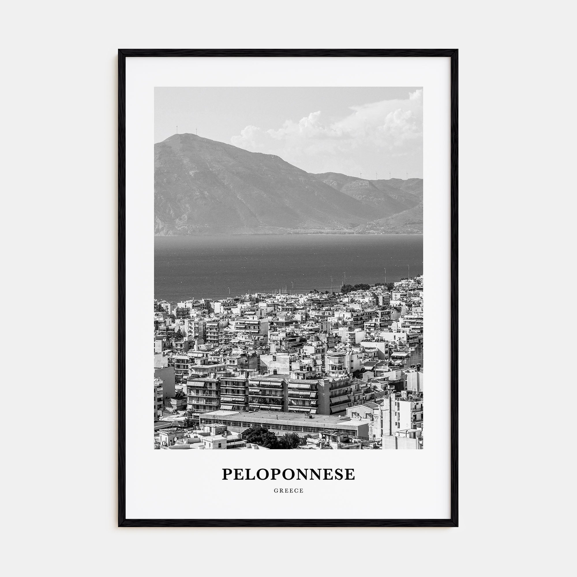 Peloponnese Portrait B&W Poster