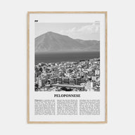 Peloponnese Travel B&W Poster