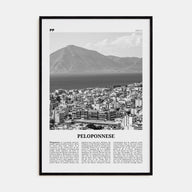 Peloponnese Travel B&W Poster