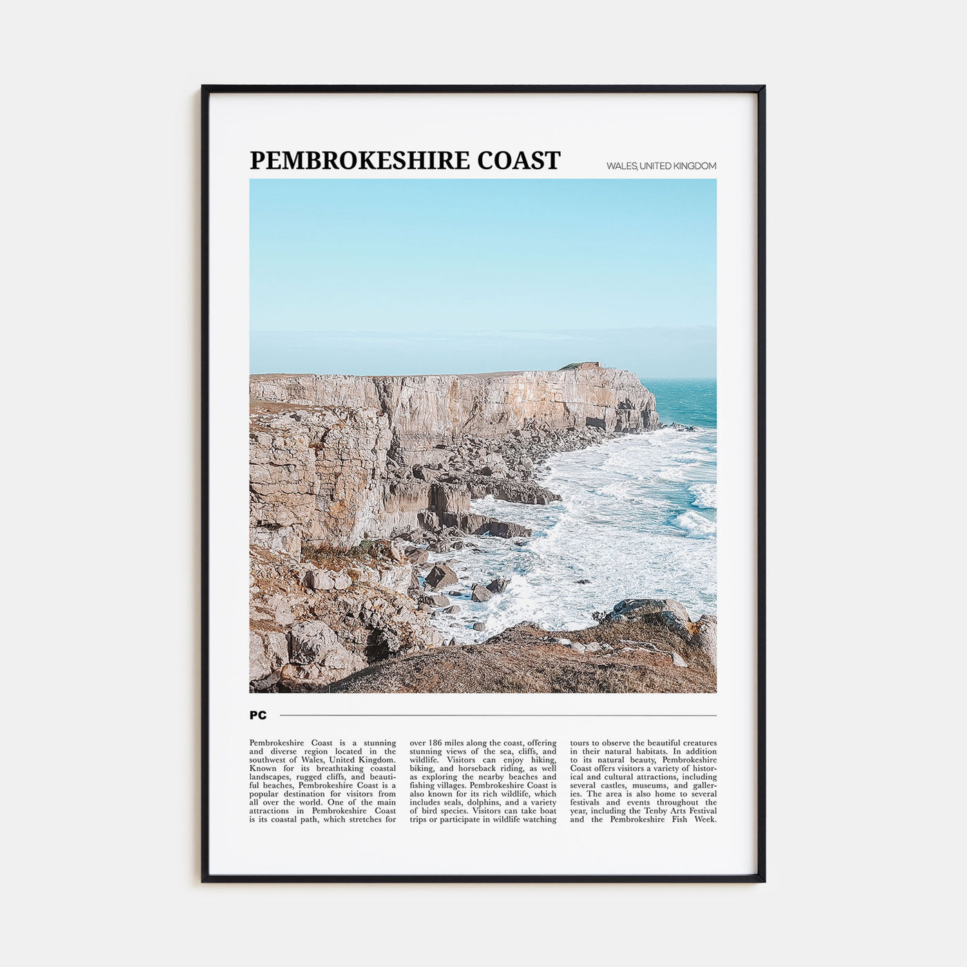 Pembrokeshire Coast Travel Color Poster