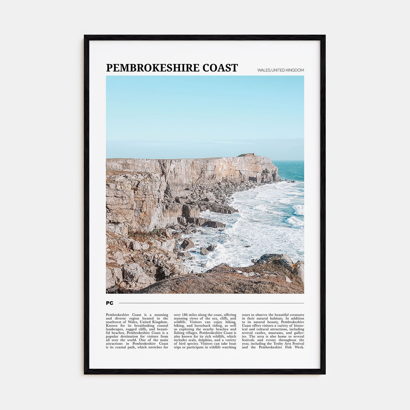 Pembrokeshire Coast Travel Color Poster