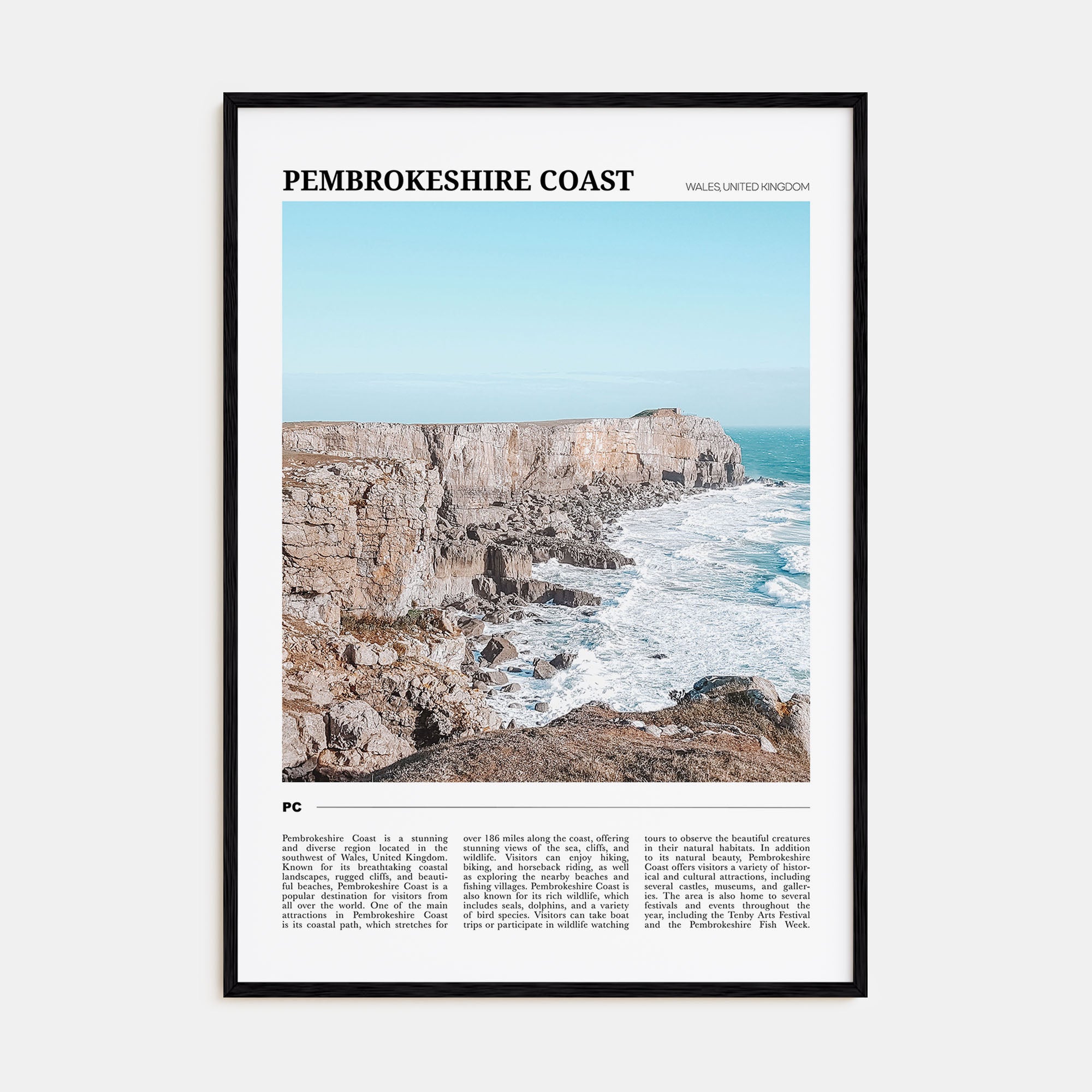Pembrokeshire Coast Travel Color Poster
