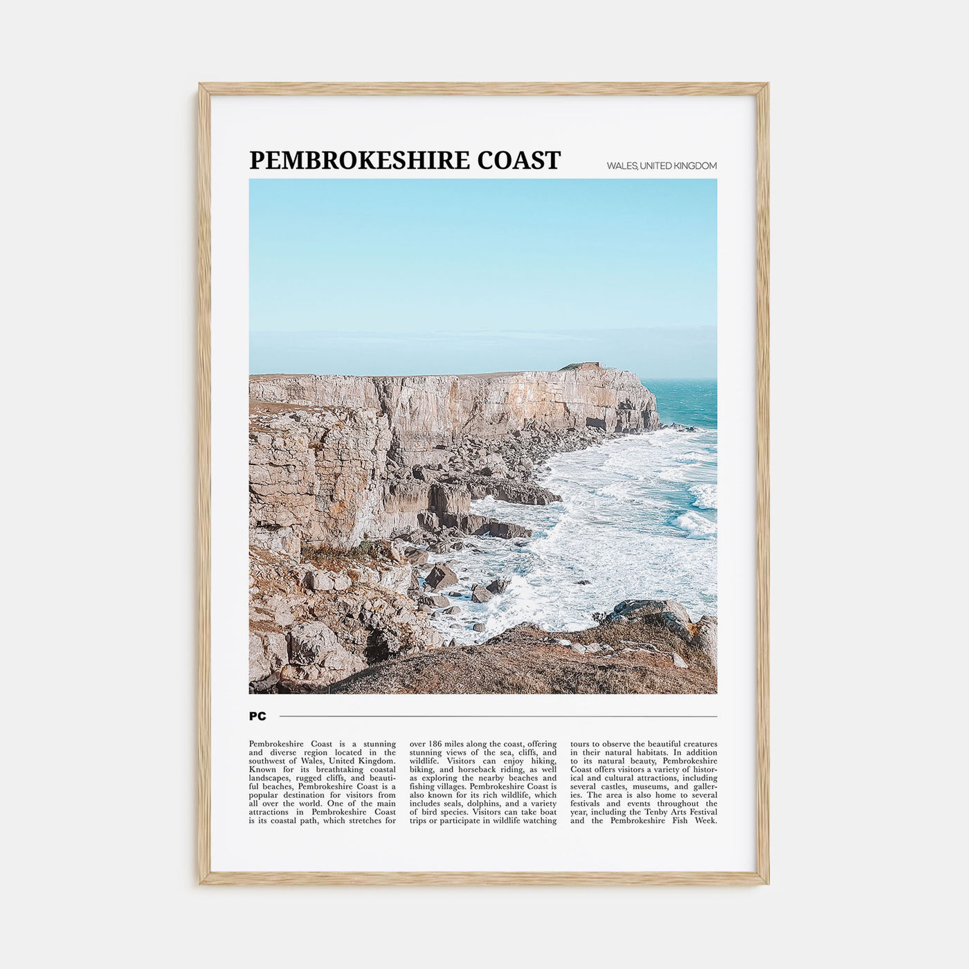 Pembrokeshire Coast Travel Color Poster