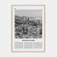 Penang Island Travel B&W Poster