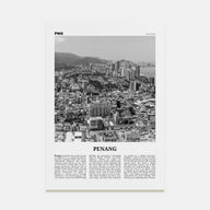 Penang Travel B&W Poster