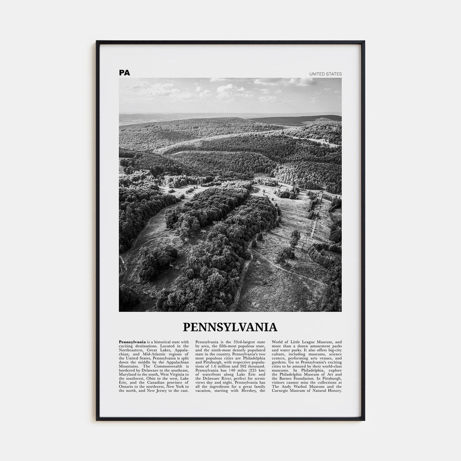 Pennsylvania Travel B&W No 2 Poster