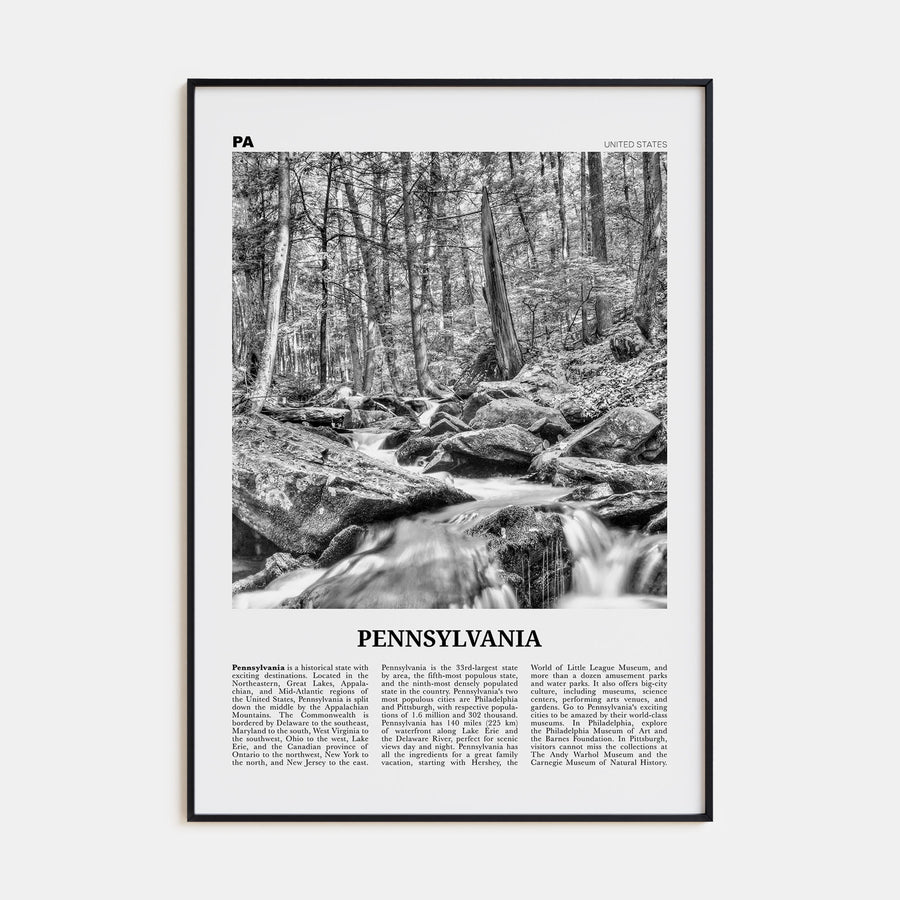 Pennsylvania Travel B&W No 3 Poster