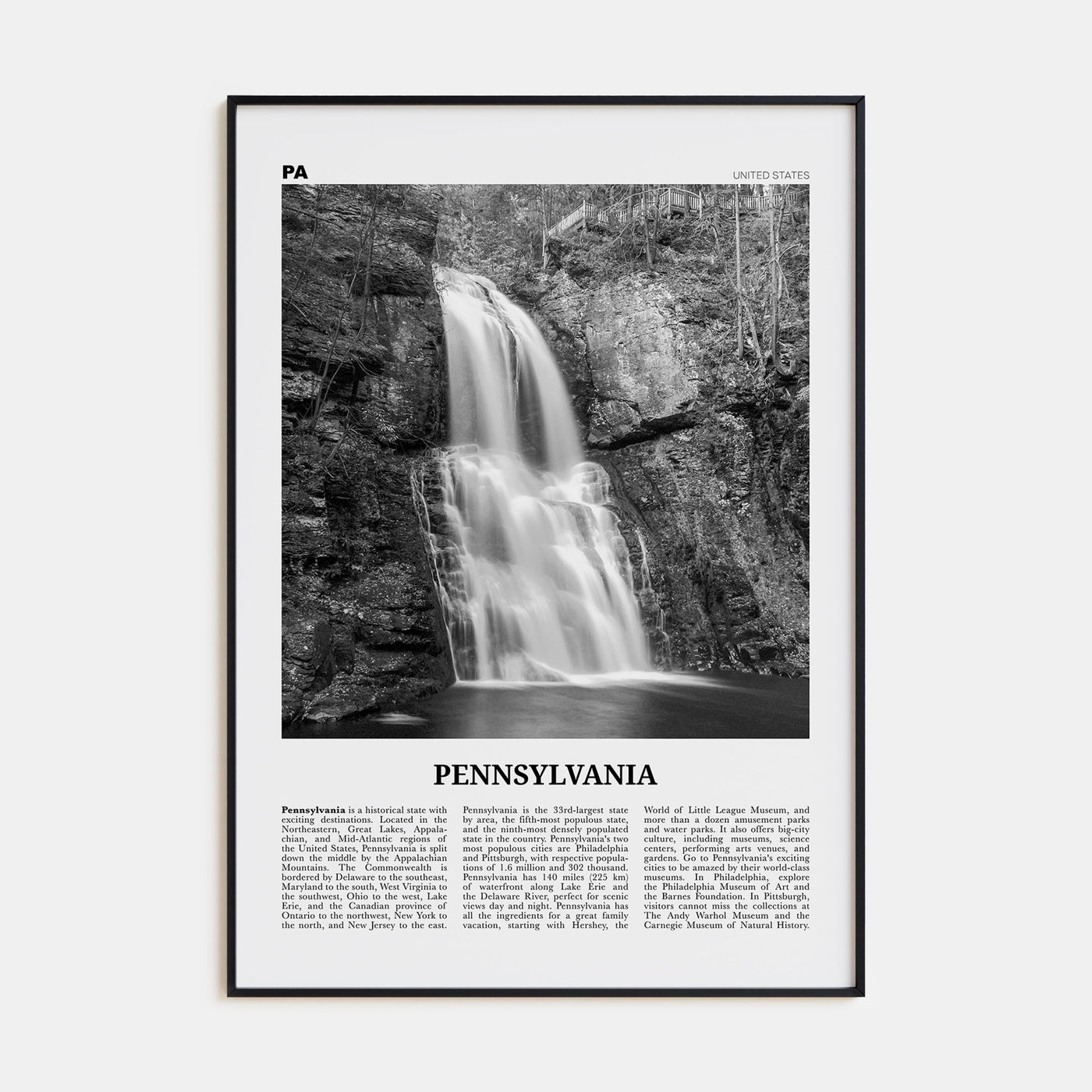 Pennsylvania Travel B&W No 4 Poster