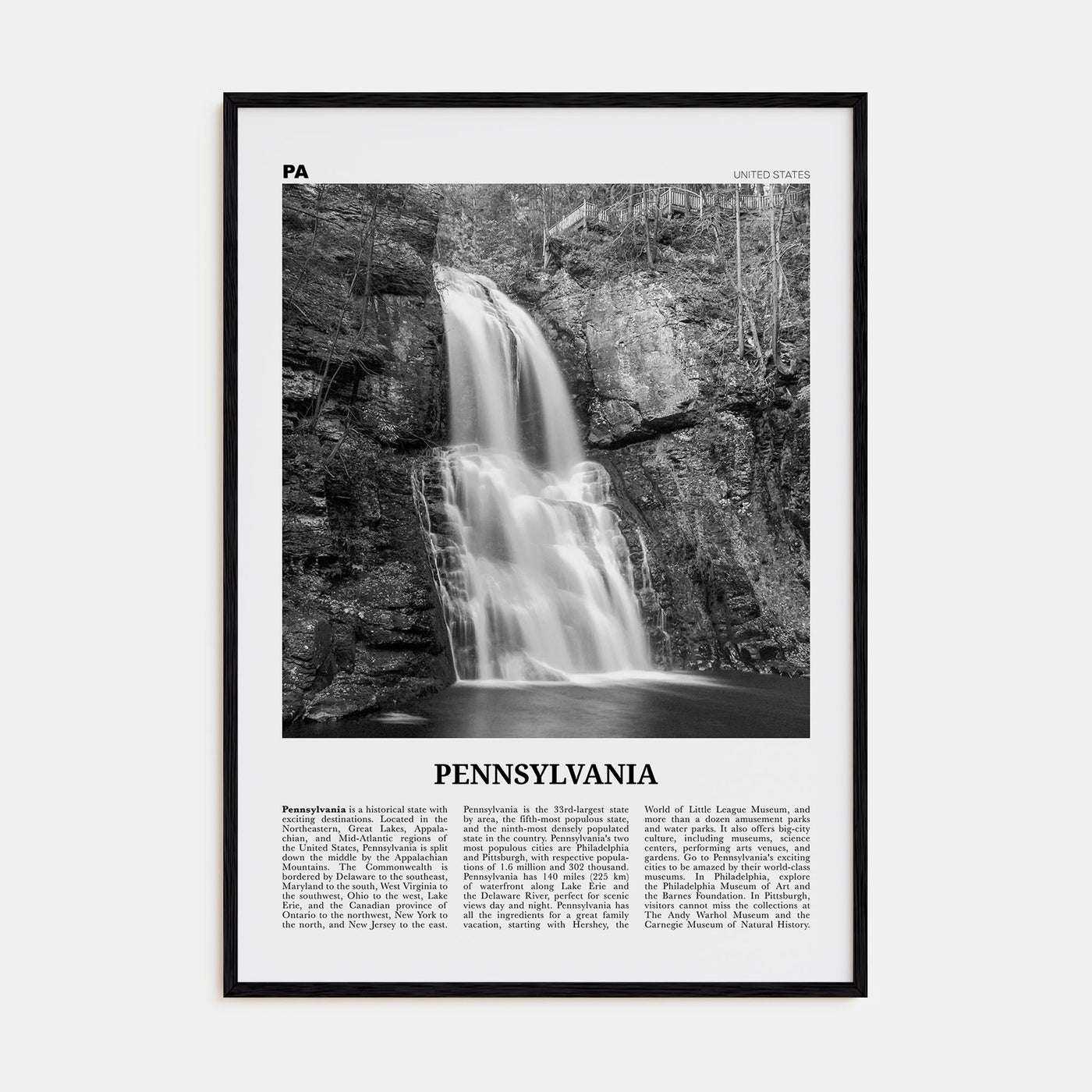 Pennsylvania Travel B&W No 4 Poster