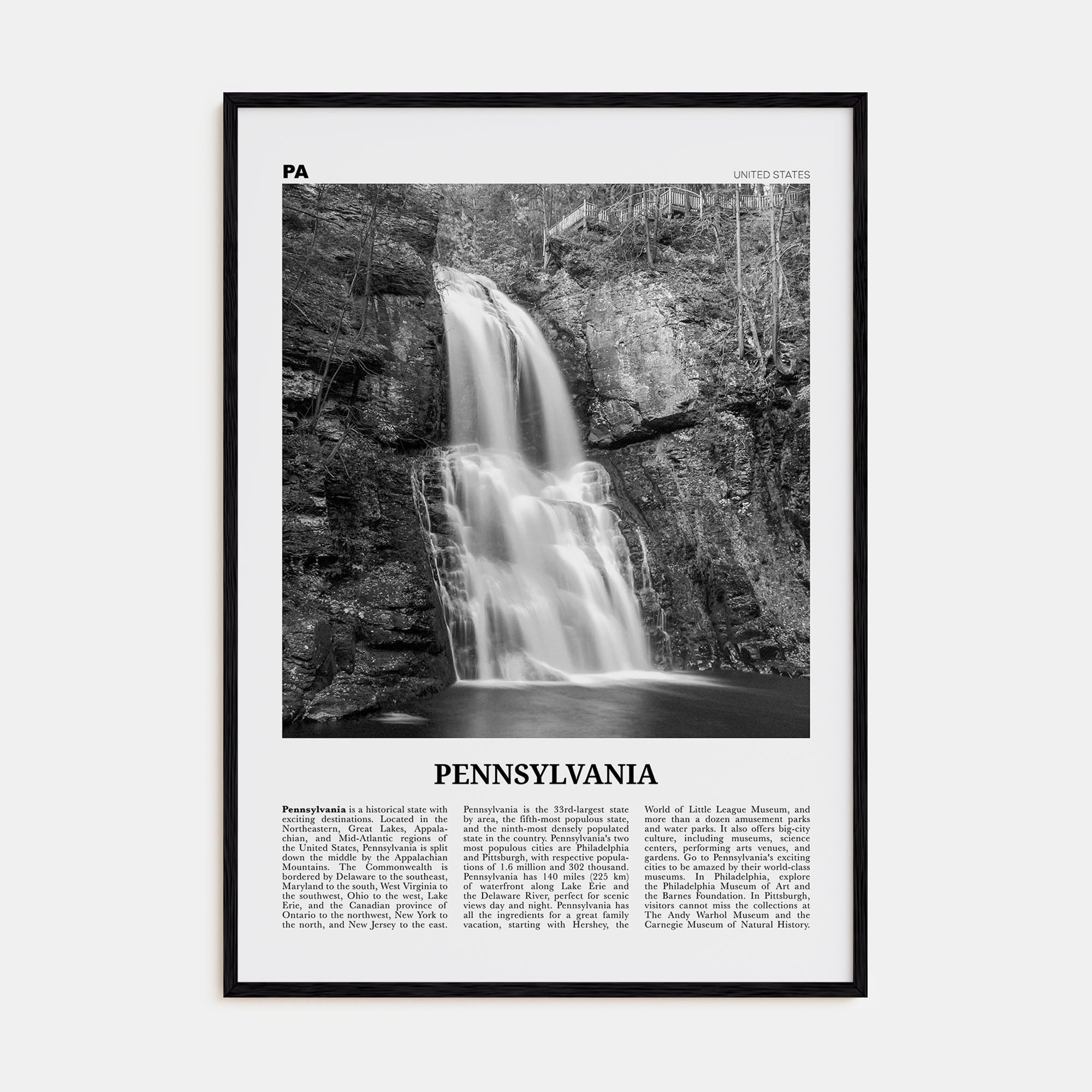 Pennsylvania Travel B&W No 4 Poster