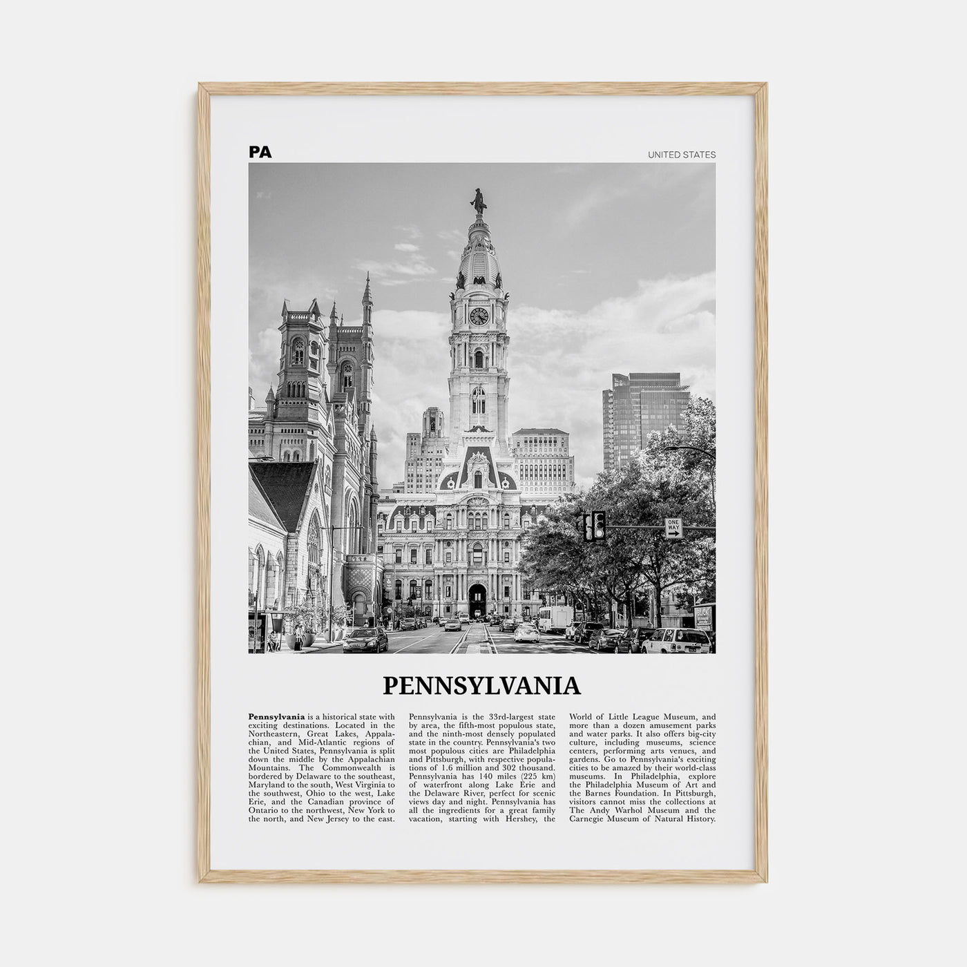 Pennsylvania Travel B&W No 5 Poster