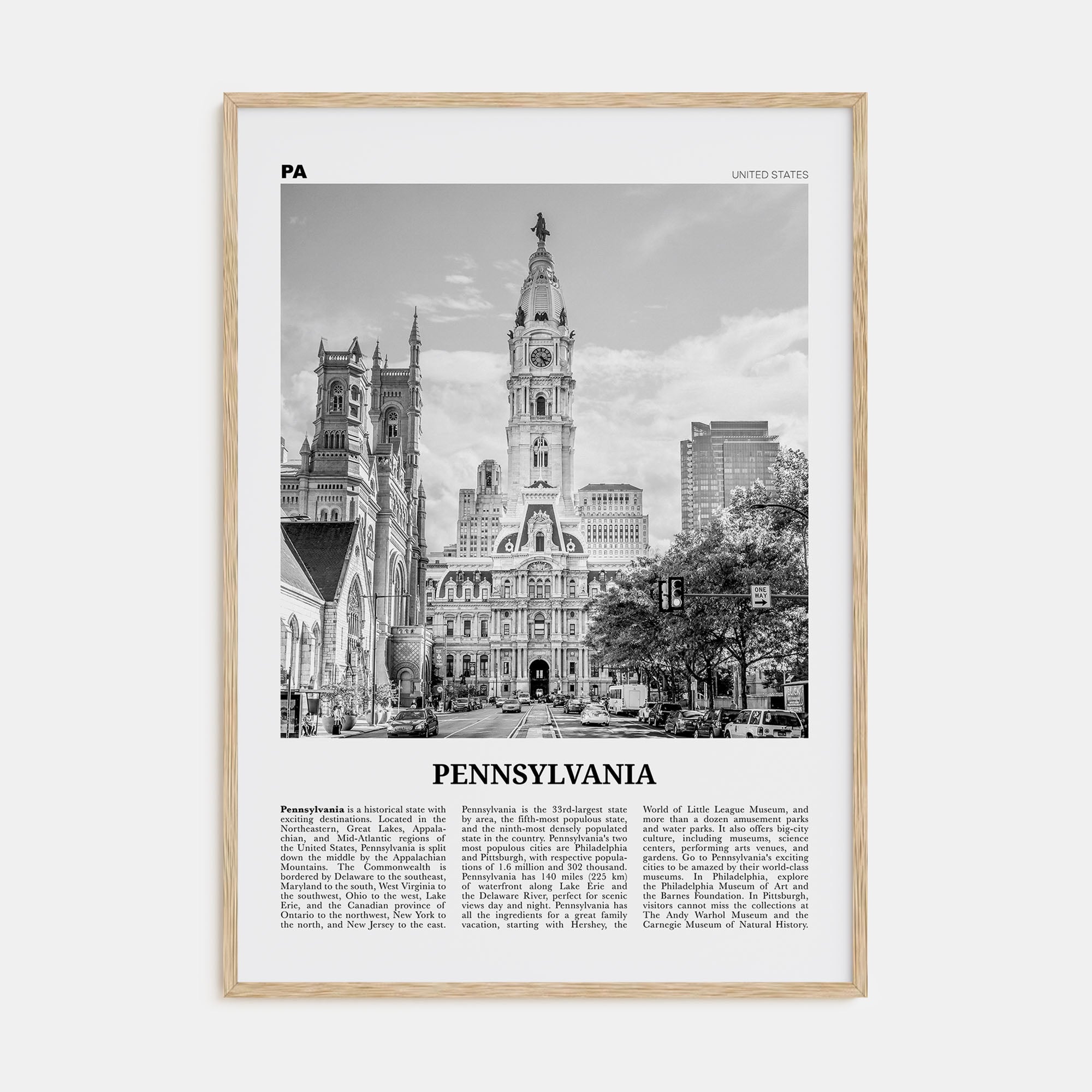 Pennsylvania Travel B&W No 5 Poster