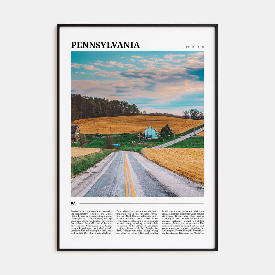 Pennsylvania Travel Color Poster