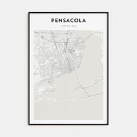 Pensacola Map Portrait Poster