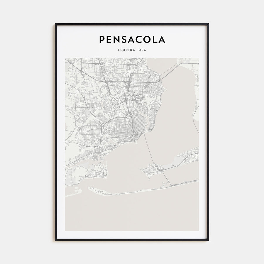 Pensacola Map Portrait Poster