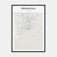 Pensacola Map Portrait Poster