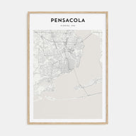 Pensacola Map Portrait Poster