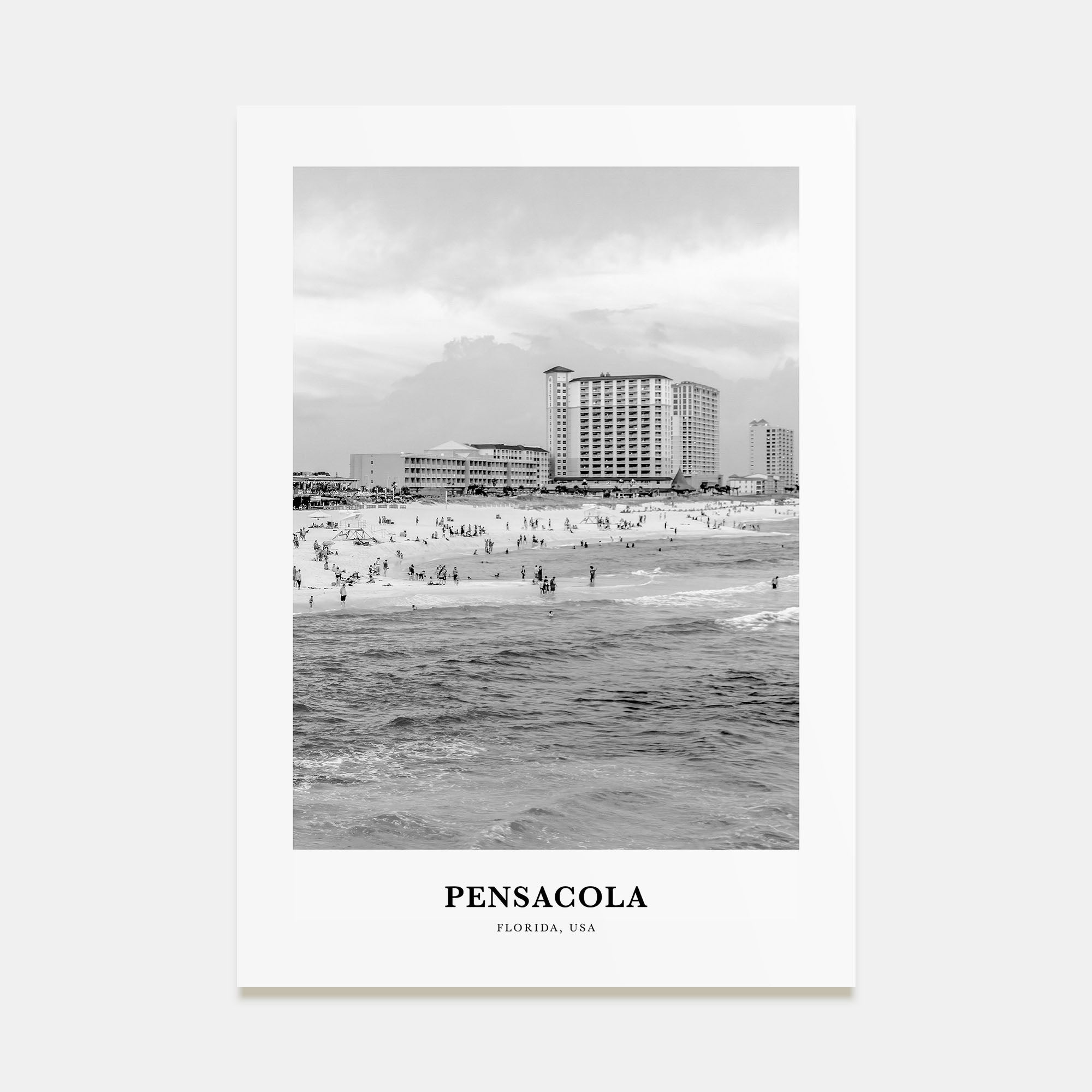 Pensacola Portrait B&W No 1 Poster