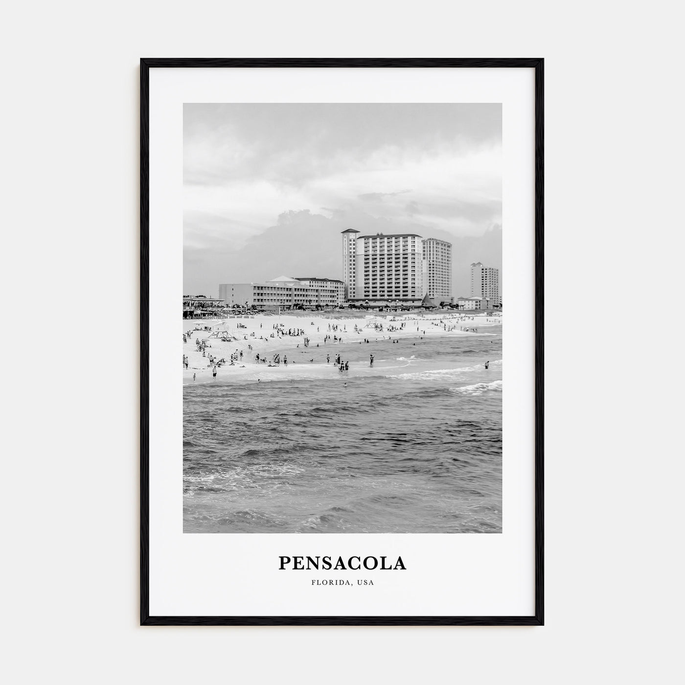 Pensacola Portrait B&W No 1 Poster
