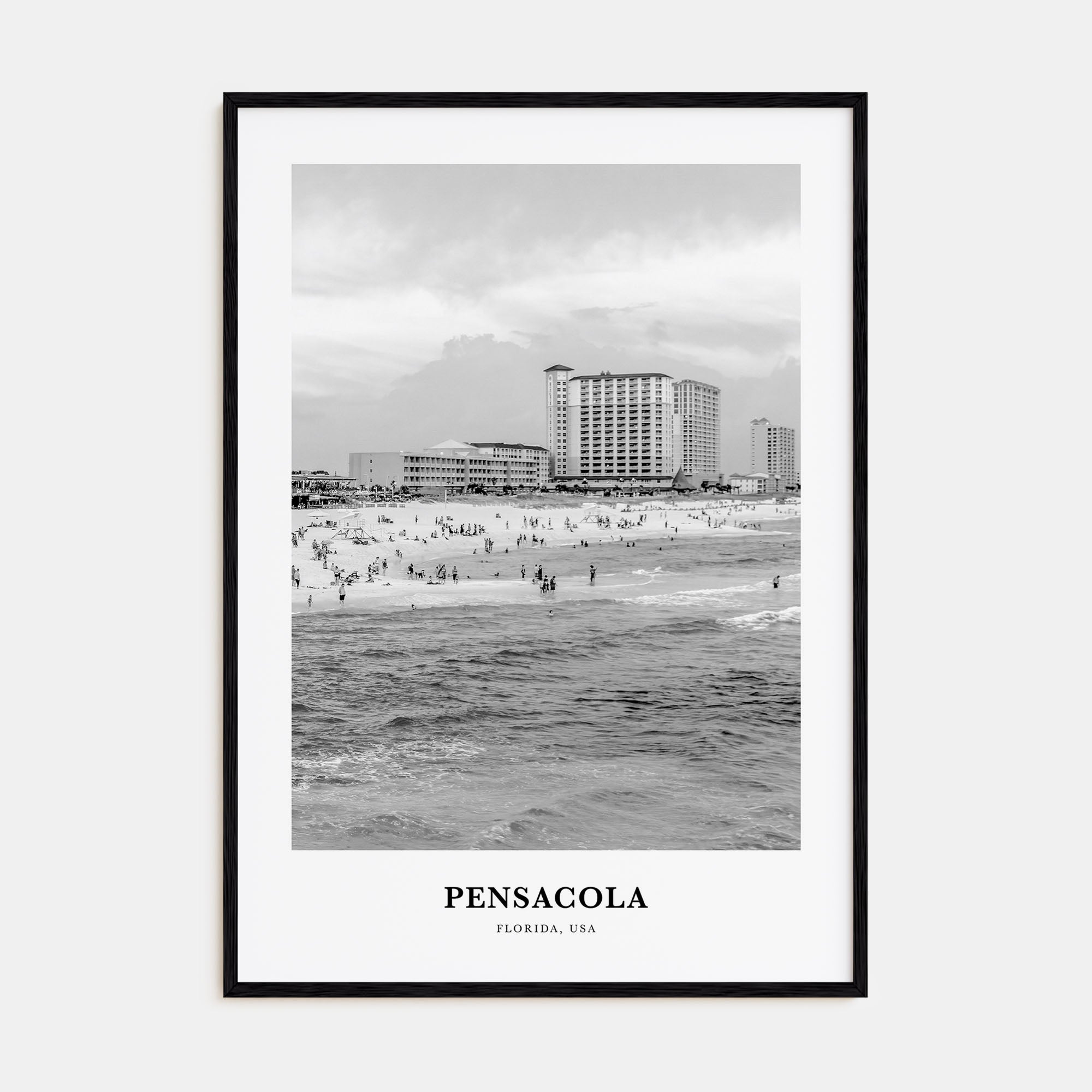 Pensacola Portrait B&W No 1 Poster