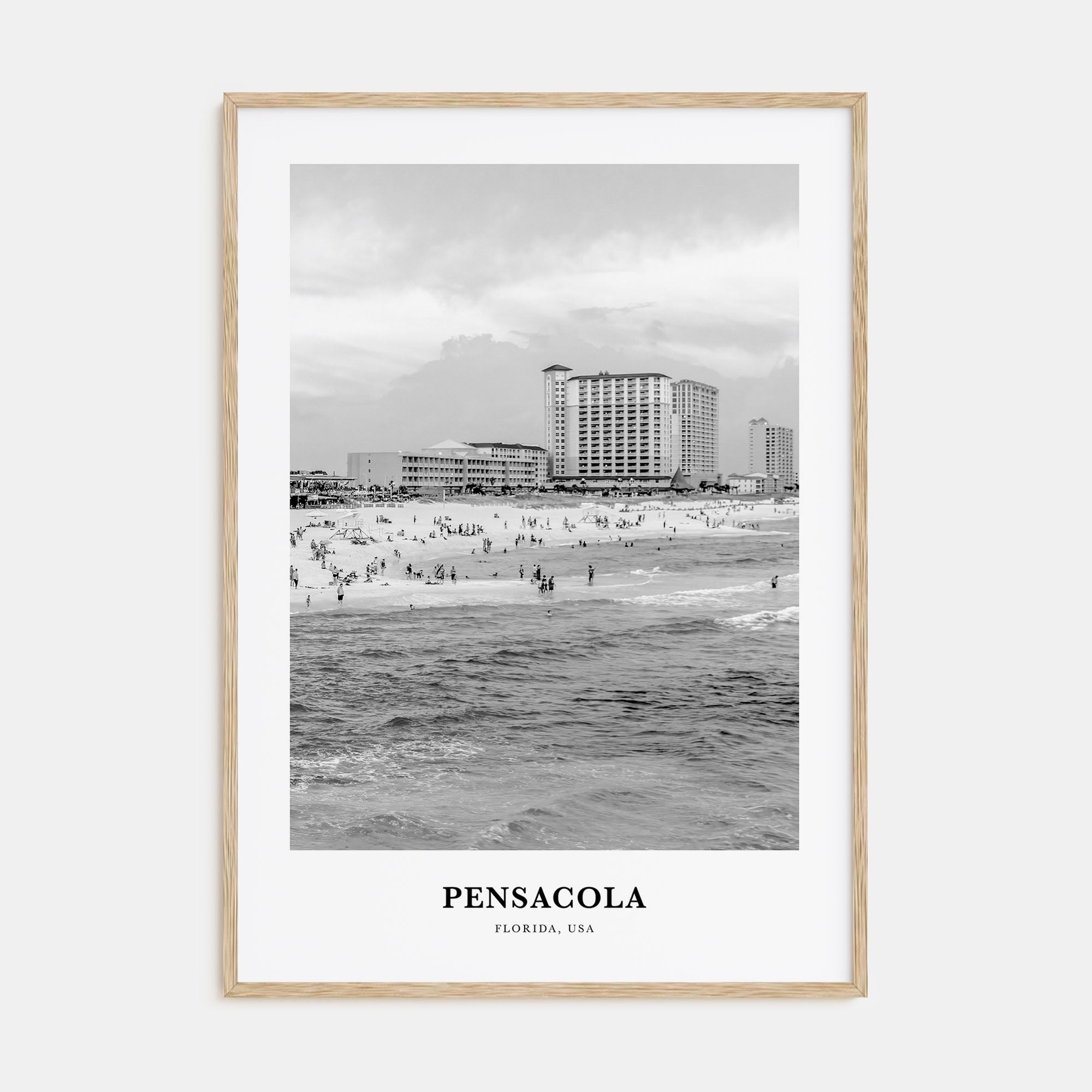 Pensacola Portrait B&W No 1 Poster